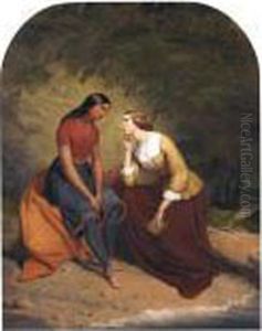 The Meeting Of Hetty And Hist by Tompkins Harrison Matteson