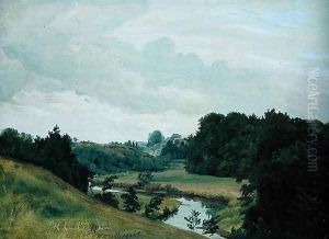 The River Alster at Poppenbuttel in the Morning, 1883 by Johann-Hermann Carmiencke