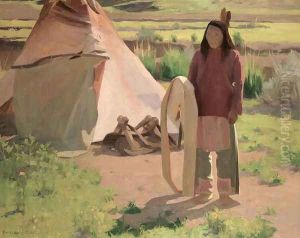 Klikitat Warrior, c.1898 by Eanger Irving Couse