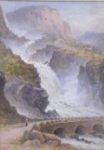 A Norwegian Waterfall by Thomas Hart