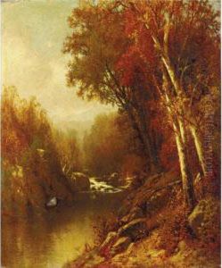 Stream In Autumn by William M. Hart