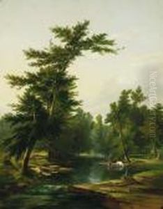 Scene On The Helderberg, New York Mountains by William Howard Hart