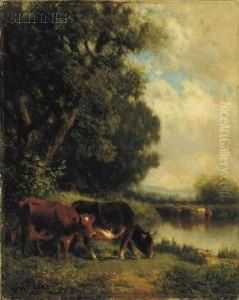 Landscape With Cattle by William M. Hart