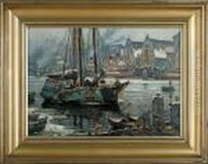 Zimowy Dzien W Szczecinie by Hans Hartig