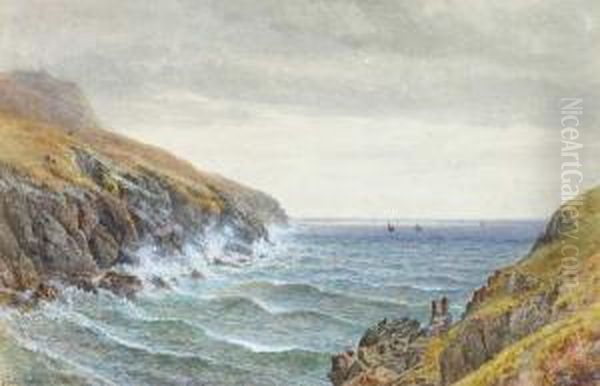 Sea Cliffs With Sailing Boats Offshore - view 1