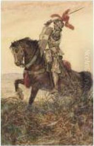 Prosper Le Gai Rides Forth by Archibald Standish Hartrick
