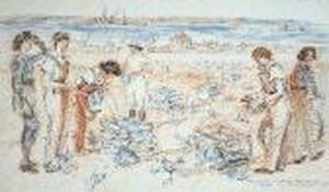 Land-girls by Archibald Standish Hartrick