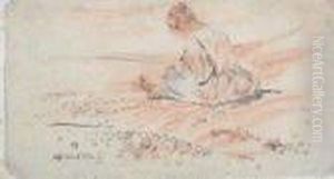 Mending The Nets by Archibald Standish Hartrick