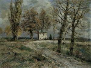 Eifellandschaft Mit Kapelle.
Signiert Und Datiert Unten Links: H. Hartung 1915. Ol Auf Leinwand. H
60; B 80 Cm. by Heinrich Sen Hartung