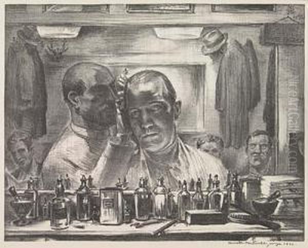 Two Lithographs
Untitled (self-portrait In Barber Shop) - view 1