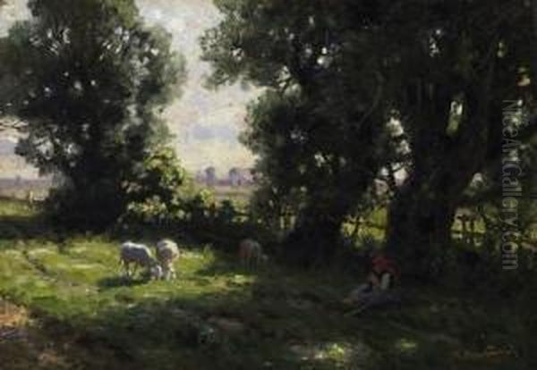 On The Pasture. Signed Bottom Right: H. Hartwich - view 1