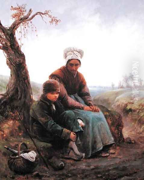 Peasant woman and boy, 1846 - view 1