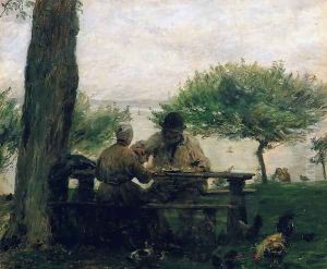 The Meal at Honfleur, 1875 by Adolphe-Felix Cals