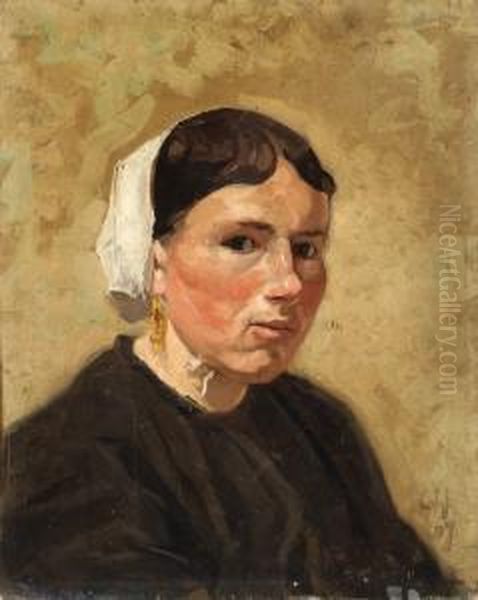 Portrait Of A Young Woman In Regional Dress - view 1