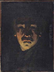 Self Portrait by Adolphe-Felix Cals