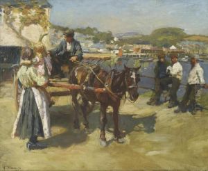 The Quayside, Newlyn by Harvey Harold