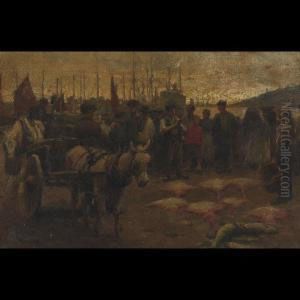 Fishermen At Newlyn Harbour