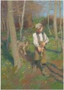 Boy Whittling A Stick Boy Whittling A Stick