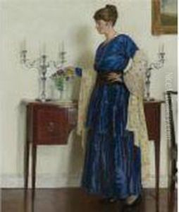 Woman By The Sideboard, Portrait Of The Artist's Wife Gertrude Woman By The Sideboard, Portrait Of The Artist's Wife Gertrude