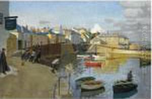 A View Of Mousehole by Harvey Harold