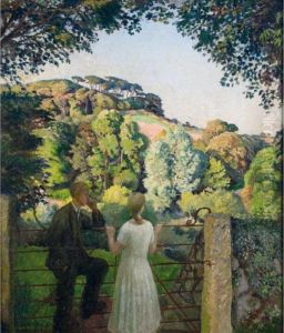 Midge Bruford And Her Fiance At Chywoone Hill, Newlyn