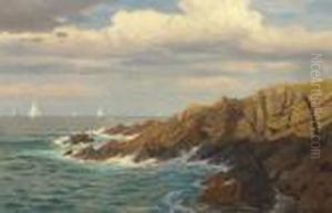 Rocky Coast, New England by William Stanley Haseltine