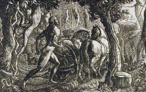 The Ploughman - Christian Ploughing the last Furrow of Life, 1827 by Edward Calvert