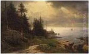 Signed W.s. Haseltine And Dated N0 1861, L.r. by William Stanley Haseltine