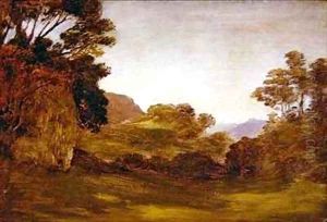 A Road Through A Wooded Landscape by Edward Calvert