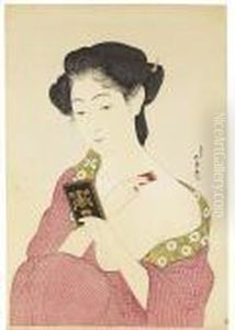Kesho No Onna (woman Applying Make-up) by Goyo Hashiguchi