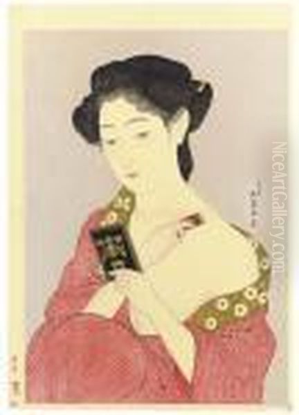 Woman Applying Make-up - view 1