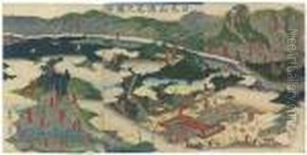View Of The Waterfalls In The Nikko Mountains - view 1