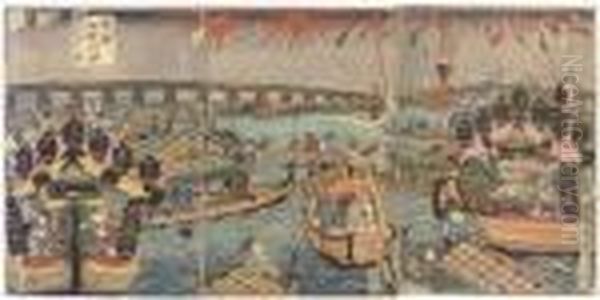 Toto Ryogoku Yusuzumi Ohanabi No Zu - view 1