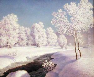 Winter Morning - Engadine by Ivan Fedorovich Choultse