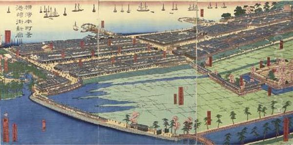 Yokohama Honcho Kei 
Miyozakimachi Shin Kuruwa (new Pleasure Quarter In Miyozaki District In 
Honcho, Yokohama) - view 1