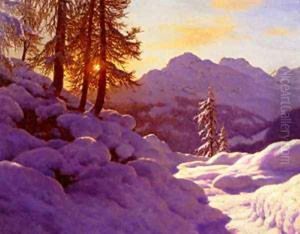 Snowy Landscape by Ivan Fedorovich Choultse