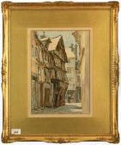 Street Scene by Ernest William Haslehurst