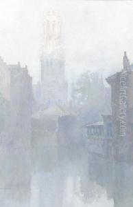 Bruges,
Signed E W Haslehust by Ernest William Haslehurst