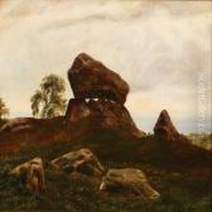 Landscape With Adolmen by Otto Haslund