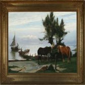 En Holdeplads Ved
Stranden by Otto Haslund