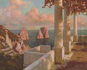 The Faraglioni Rocks, Capri by Ivan Fedorovich Choultse