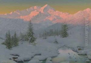 At the Foot of the Garmisch Mountains, Bavaria by Ivan Fedorovich Choultse