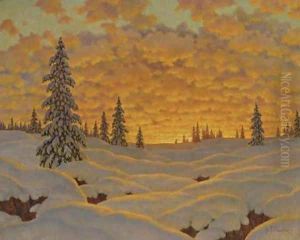 Sunset in Finland by Ivan Fedorovich Choultse