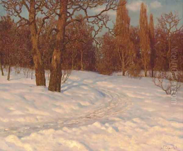 Winter Landscape at Dusk - view 1
