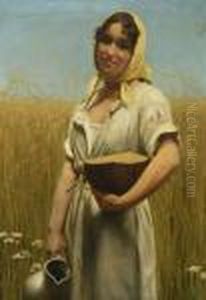 Magd Im Kornfeld. by Hans Hassenteufel