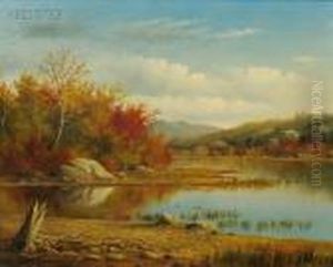 Autumn Landscape By A Lake