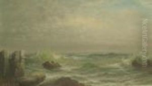 Crashing Waves, Maine by George M. Hathaway