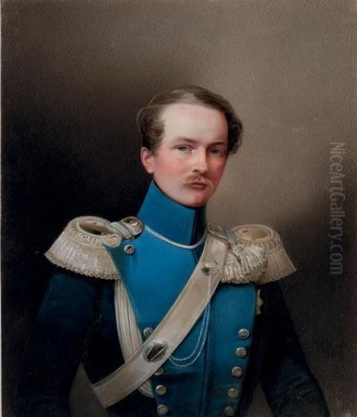 Portrait Of Crown Prince Friedrich Wilhelm Alexander Herzog Von Wurttemberg (1804-1881) - view 1