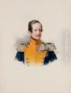 Portrait Of An Officer Wearing The Order Of Saint Andrew