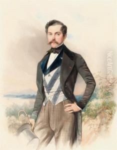 Portrait Of Count Nikolai Vladimirovich Adlerberg (1819-1892) by Fritz Thaulow